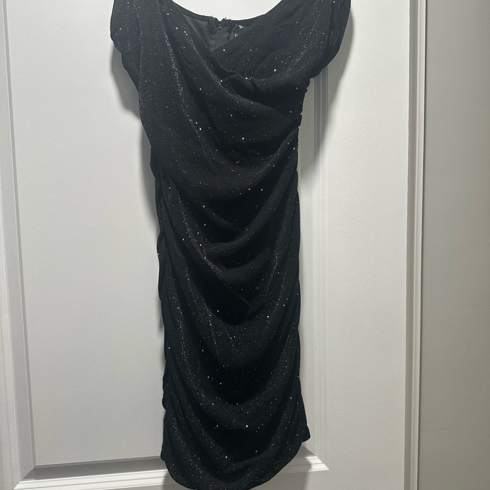 Windsor Black Sparkle Mini Dress